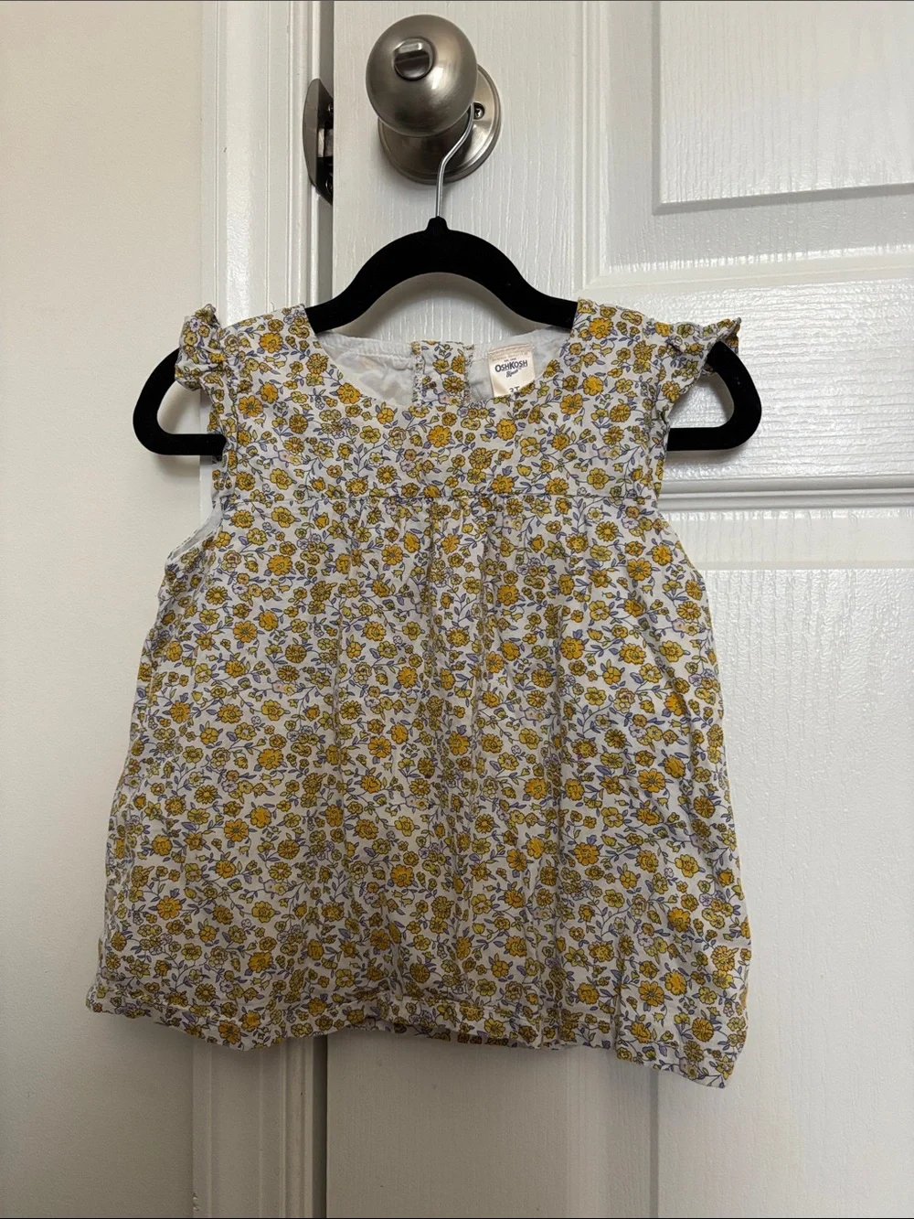 OshKosh B'gosh White and Yellow Floral Sleeveless Top